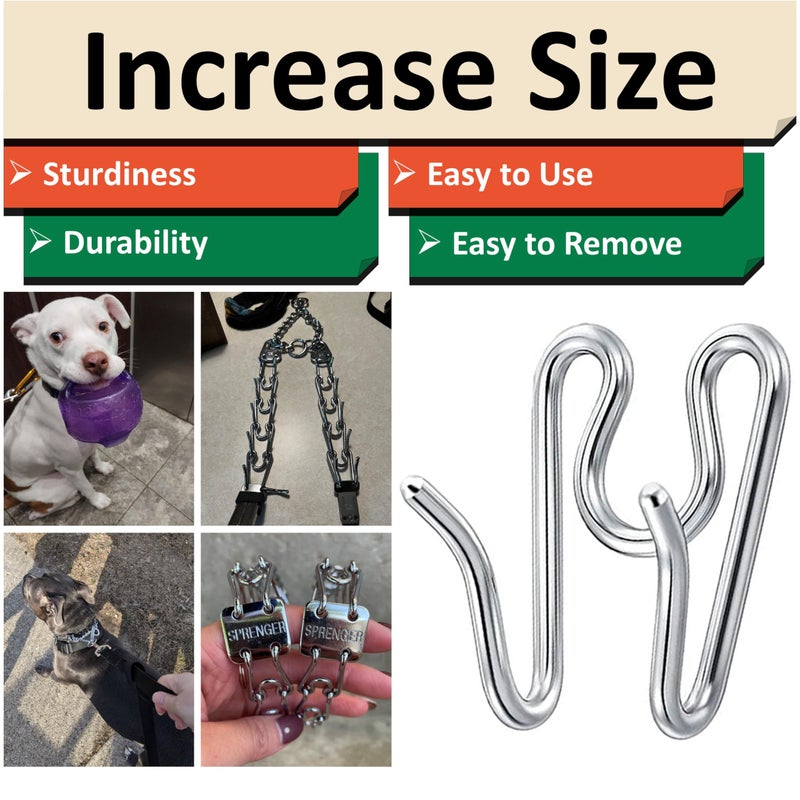 DEYACE Dog Collar Extra Links 3.0/3.2mm, Designed for Training Collars (4 Pack) Stainless Steel Smooth Surface Dog Training Collar Links - Image 3